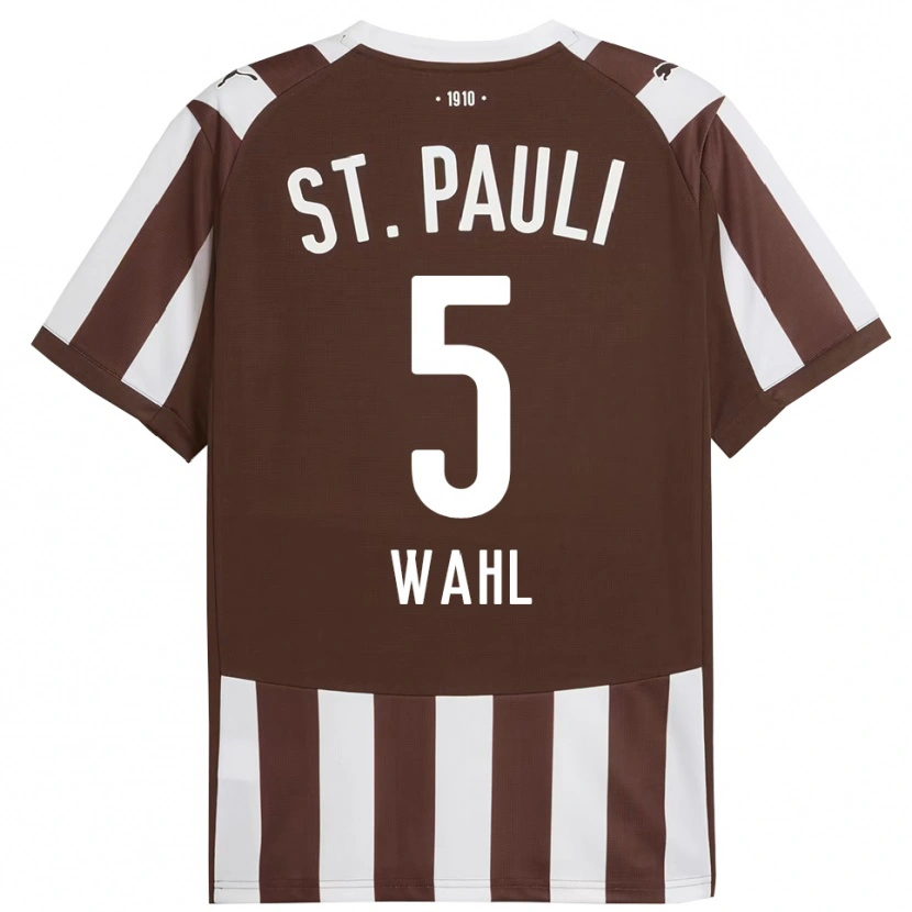 Danxenキッズハウケ・ヴァール#5コーヒー ホワイトホームシャツ2025/26ジャージーユニフォーム