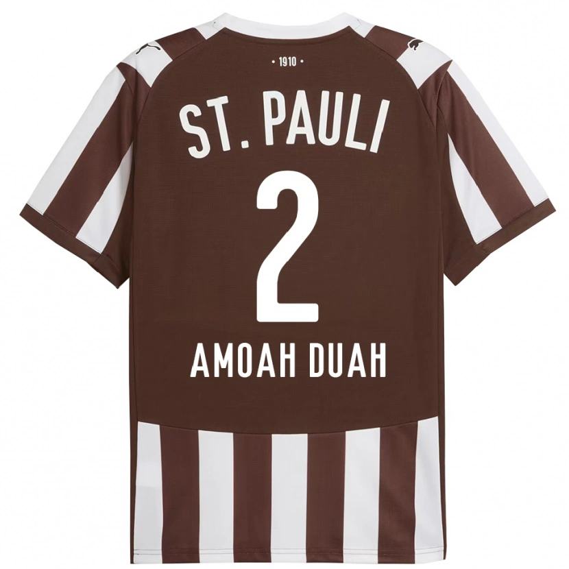 DanxenキッズReuel Amoah Duah#2コーヒー ホワイトホームシャツ2025/26ジャージーユニフォーム