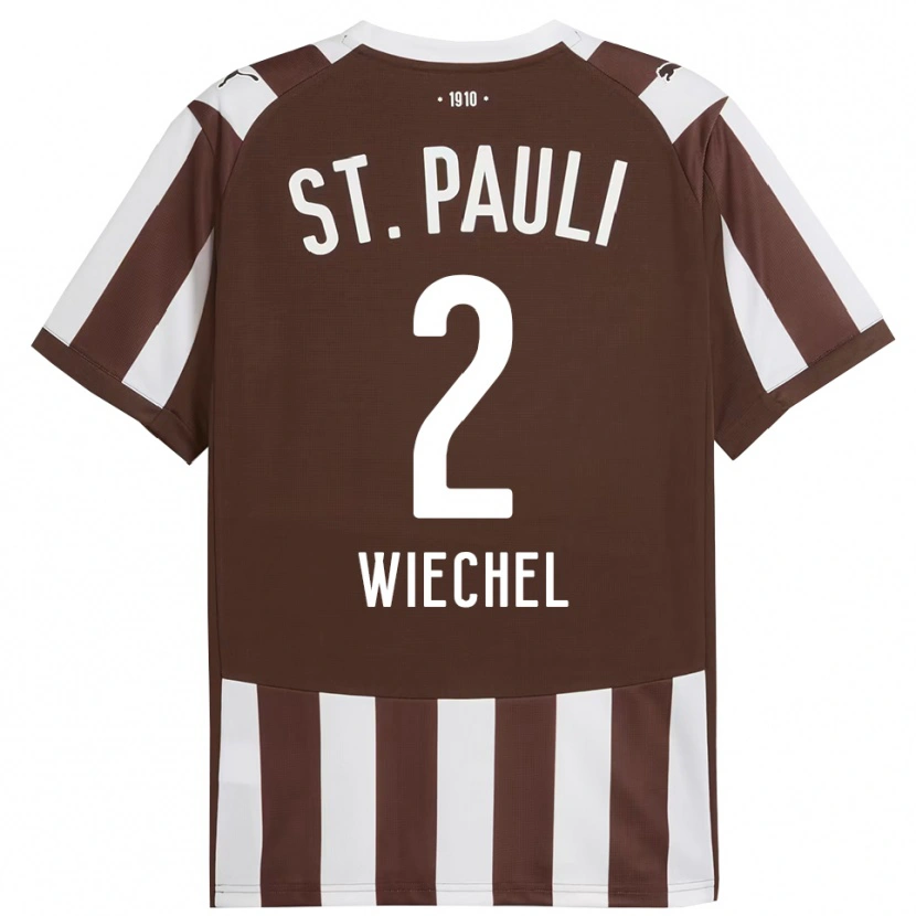 DanxenキッズJan Wiechel#2コーヒー ホワイトホームシャツ2025/26ジャージーユニフォーム