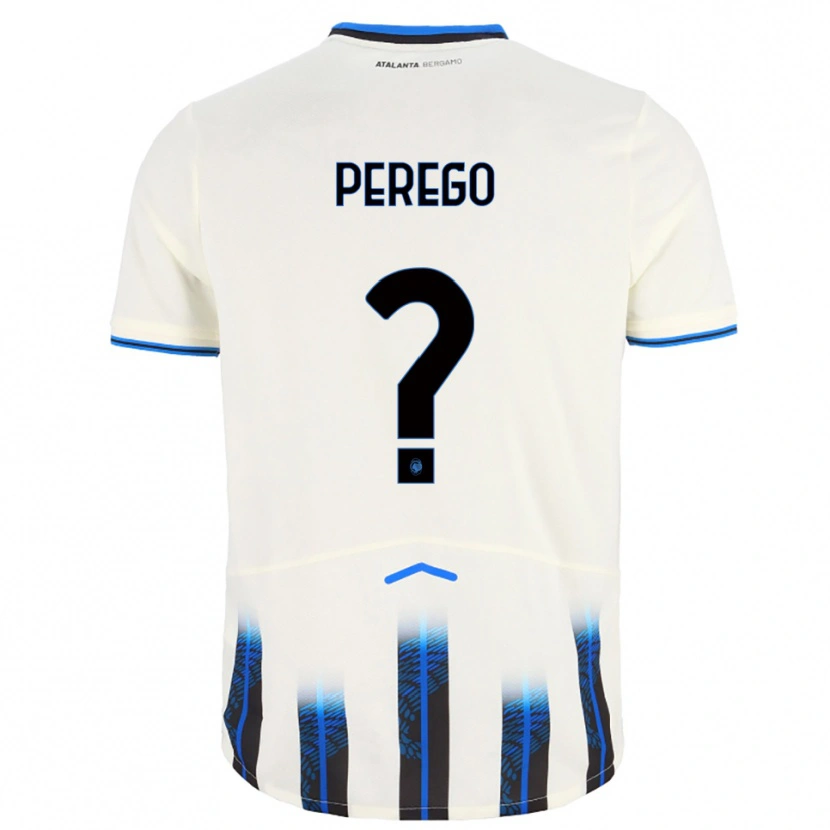 DanxenキッズRiccardo Perego#0ホワイト ブルーアウェイシャツ2025/26ジャージーユニフォーム
