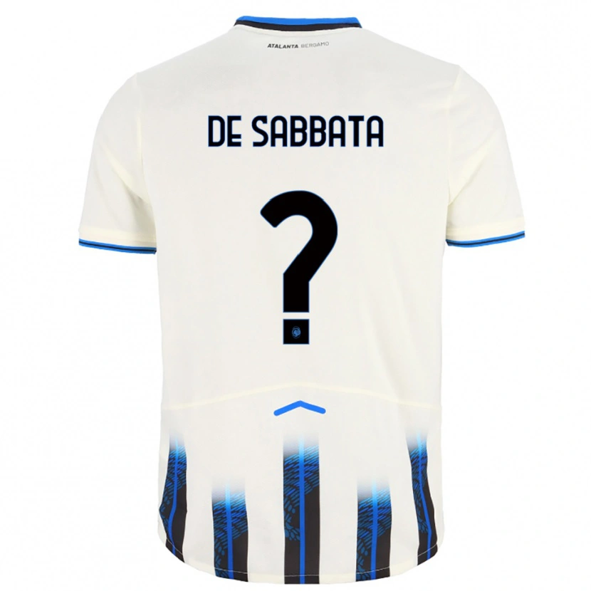 DanxenキッズNicola De Sabbata#0ホワイト ブルーアウェイシャツ2025/26ジャージーユニフォーム