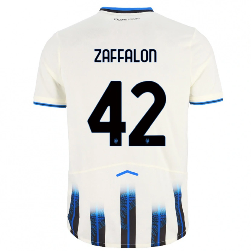 DanxenキッズLorenzo Zaffalon#42ホワイト ブルーアウェイシャツ2025/26ジャージーユニフォーム