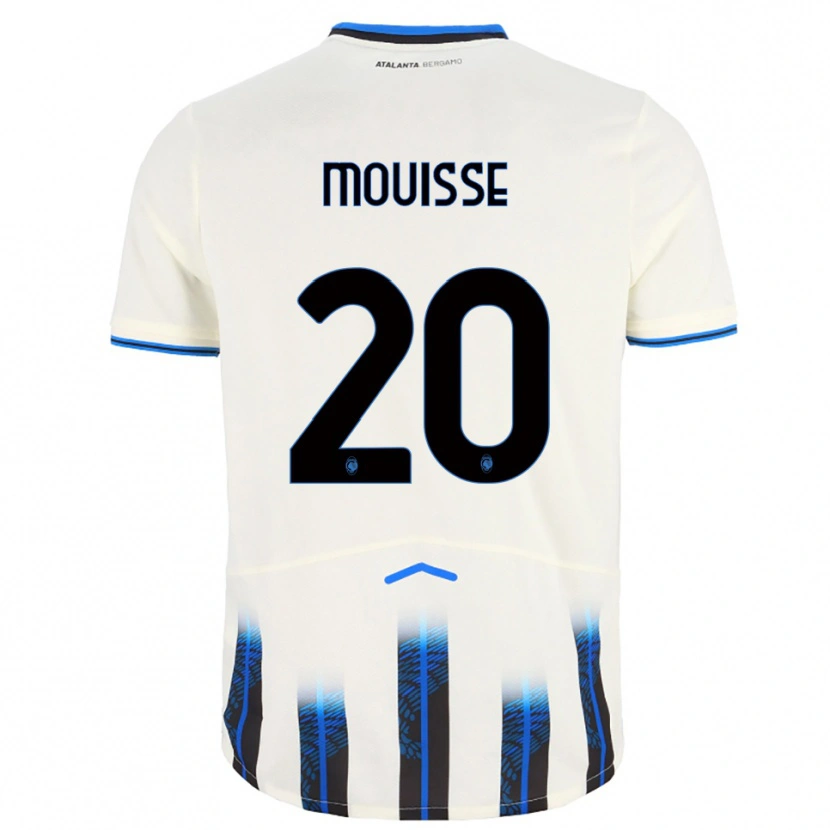 DanxenキッズSamir Mouisse#20ホワイト ブルーアウェイシャツ2025/26ジャージーユニフォーム