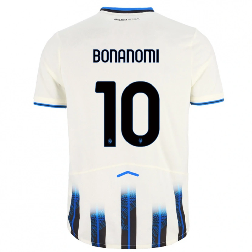 Danxenキッズアンドレア・ボナノミ#10ホワイト ブルーアウェイシャツ2025/26ジャージーユニフォーム