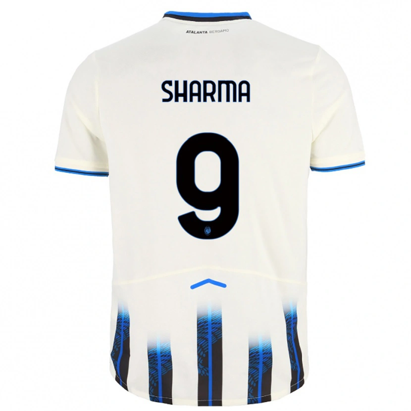 DanxenキッズRahul Sharma#9ホワイト ブルーアウェイシャツ2025/26ジャージーユニフォーム