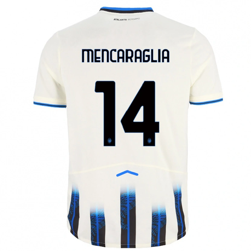 DanxenキッズFilippo Mencaraglia#14ホワイト ブルーアウェイシャツ2025/26ジャージーユニフォーム