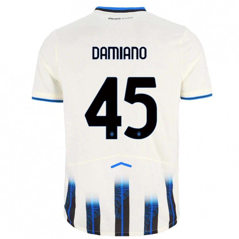 Danxenキッズヴィンチェンツォ・ダミアーノ#45ホワイト ブルーアウェイシャツ2025/26ジャージーユニフォーム