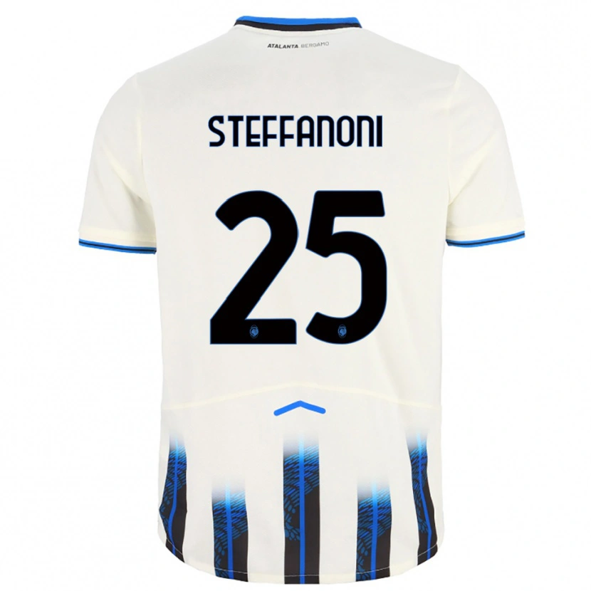 DanxenキッズFederico Steffanoni#25ホワイト ブルーアウェイシャツ2025/26ジャージーユニフォーム