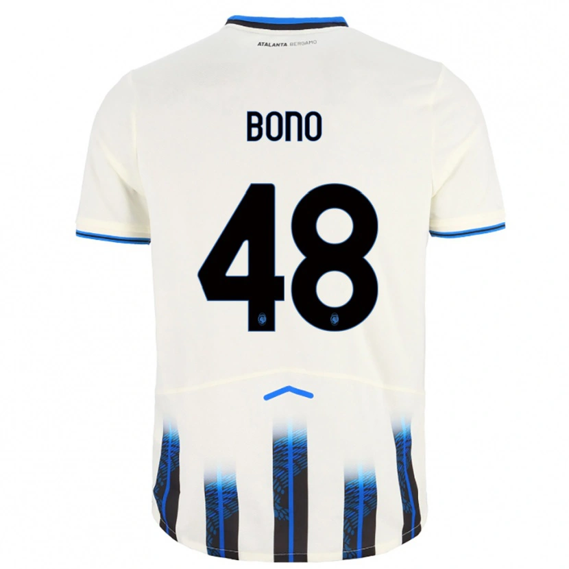 DanxenキッズDavide Bono#48ホワイト ブルーアウェイシャツ2025/26ジャージーユニフォーム