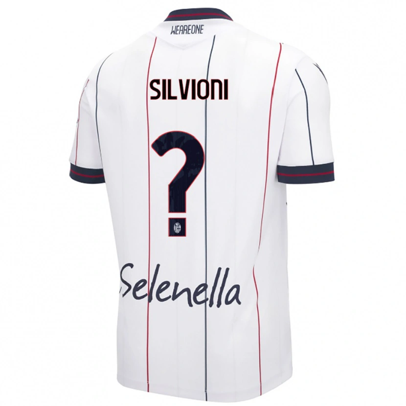 DanxenキッズLudovica Silvioni#0ホワイト ロイヤルブルーアウェイシャツ2025/26ジャージーユニフォーム