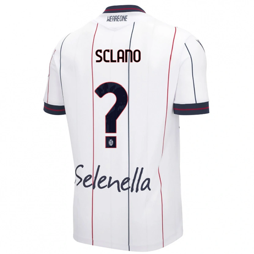 DanxenキッズSaymon Sclano#0ホワイト ロイヤルブルーアウェイシャツ2025/26ジャージーユニフォーム