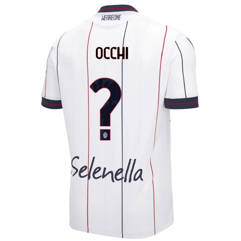 DanxenキッズTommaso Occhi#0ホワイト ロイヤルブルーアウェイシャツ2025/26ジャージーユニフォーム