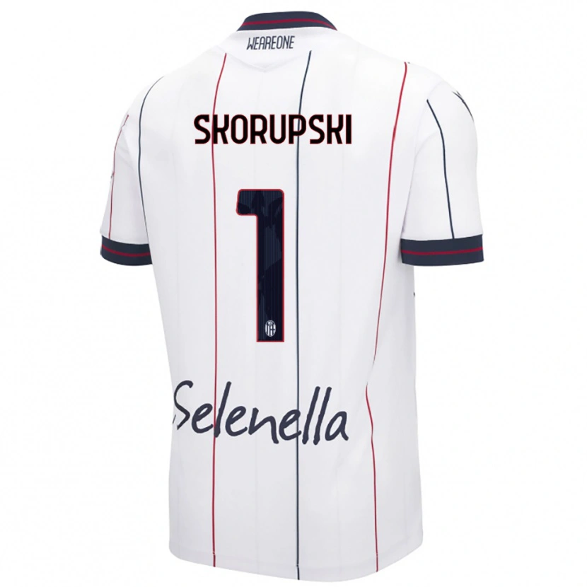 Danxenキッズウカシュ・スコルプスキ#1ホワイト ロイヤルブルーアウェイシャツ2025/26ジャージーユニフォーム