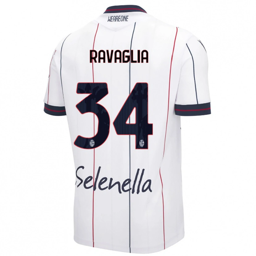 Danxenキッズフェデリコ・ラヴァーリア#34ホワイト ロイヤルブルーアウェイシャツ2025/26ジャージーユニフォーム