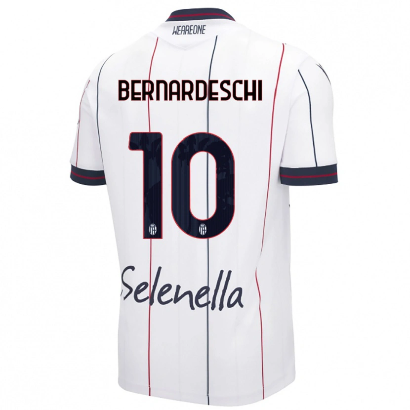 Danxenキッズフェデリコ・ベルナルデスキ#10ホワイト ロイヤルブルーアウェイシャツ2025/26ジャージーユニフォーム