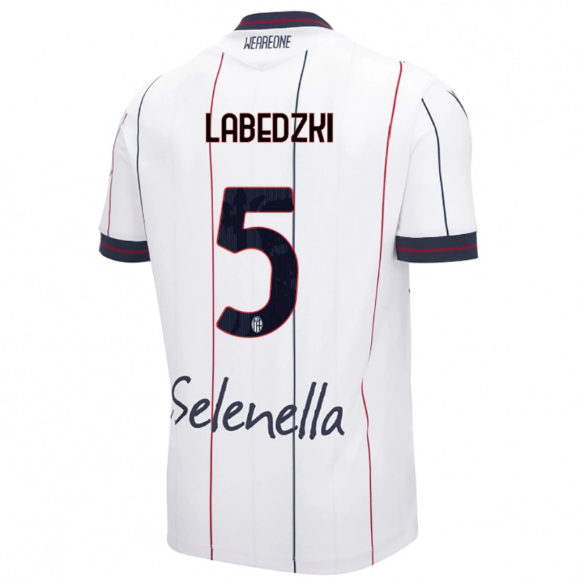 DanxenキッズJan Labedzki#5ホワイト ロイヤルブルーアウェイシャツ2025/26ジャージーユニフォーム