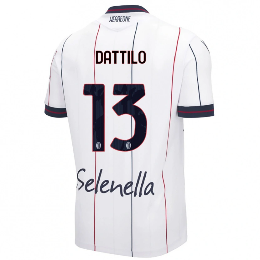 DanxenキッズGabriel Dattilo#13ホワイト ロイヤルブルーアウェイシャツ2025/26ジャージーユニフォーム