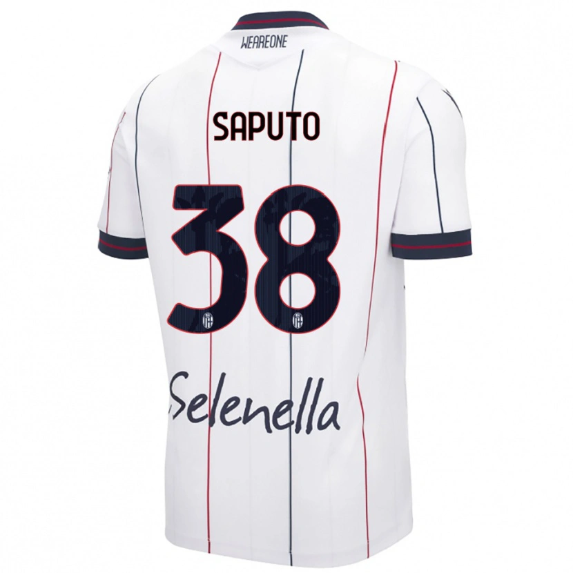 DanxenキッズJesse Saputo#38ホワイト ロイヤルブルーアウェイシャツ2025/26ジャージーユニフォーム