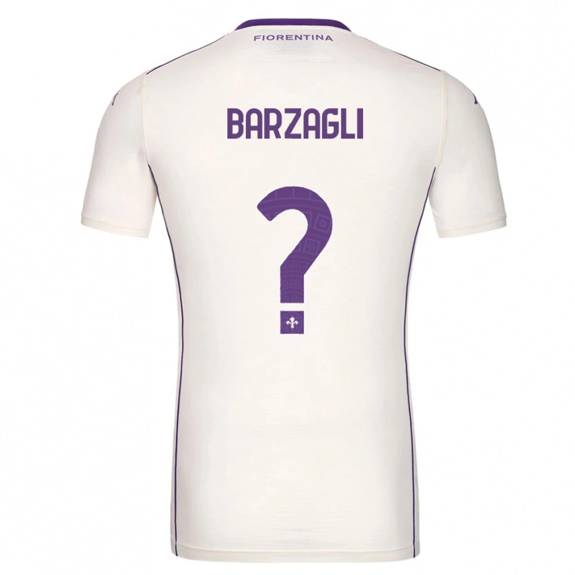 DanxenキッズMattia Barzagli#0ホワイト パープル レッドアウェイシャツ2025/26ジャージーユニフォーム