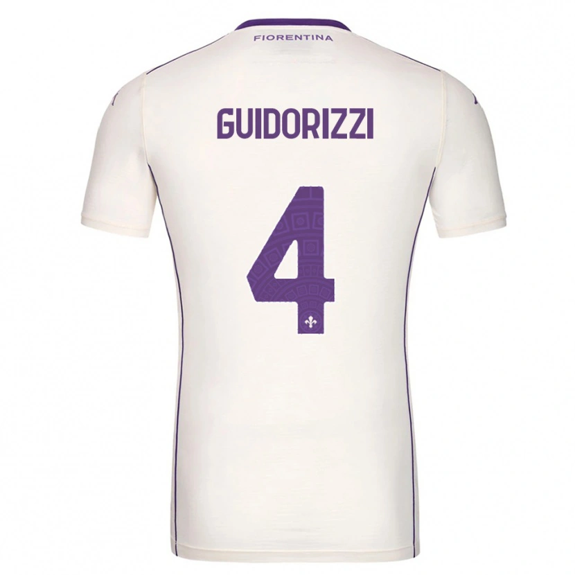 DanxenキッズRiccardo Guidorizzi#4ホワイト パープル レッドアウェイシャツ2025/26ジャージーユニフォーム