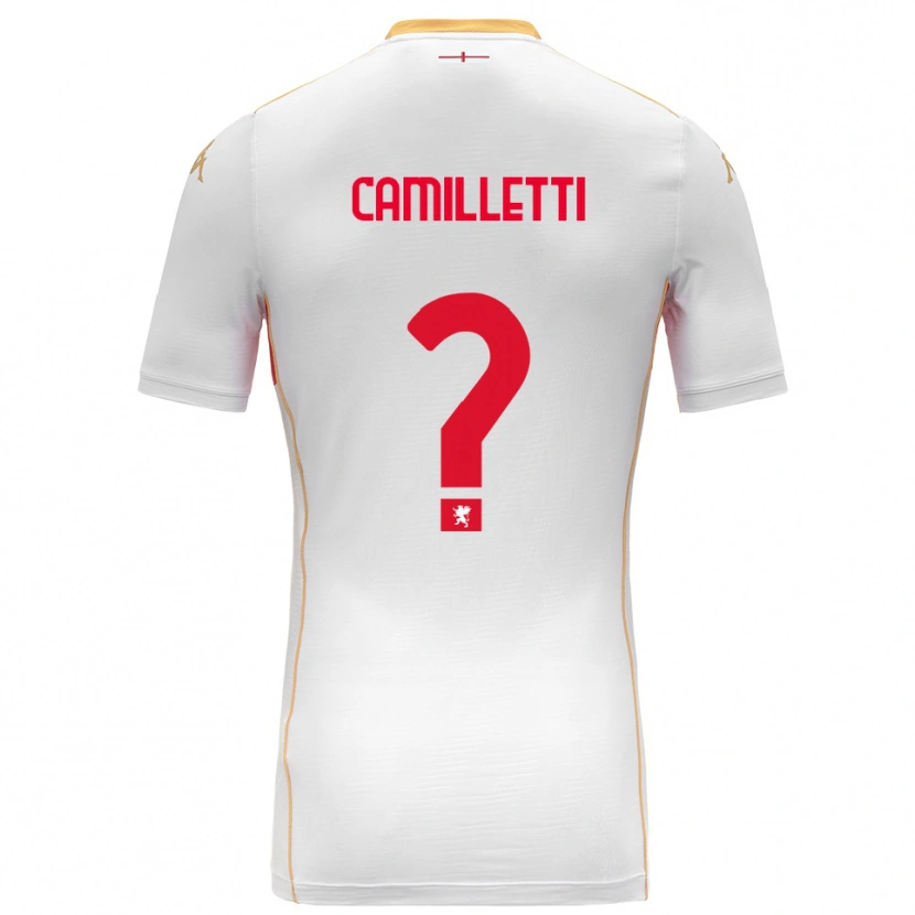 DanxenキッズGiovanni Camilletti#0ホワイト レッドアウェイシャツ2025/26ジャージーユニフォーム