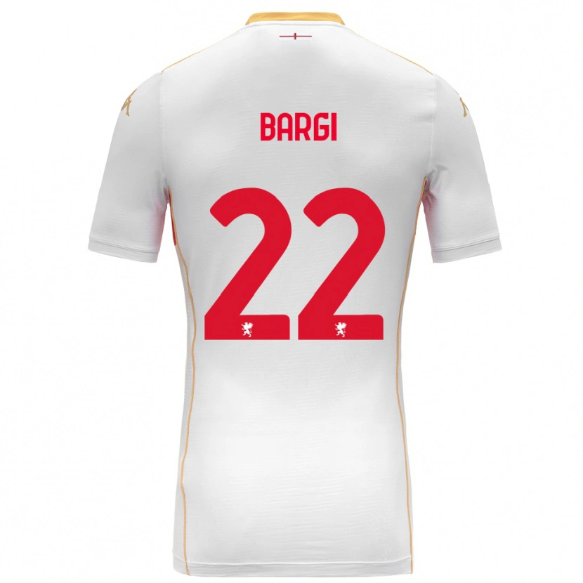 DanxenキッズCaterina Bargi#22ホワイト レッドアウェイシャツ2025/26ジャージーユニフォーム