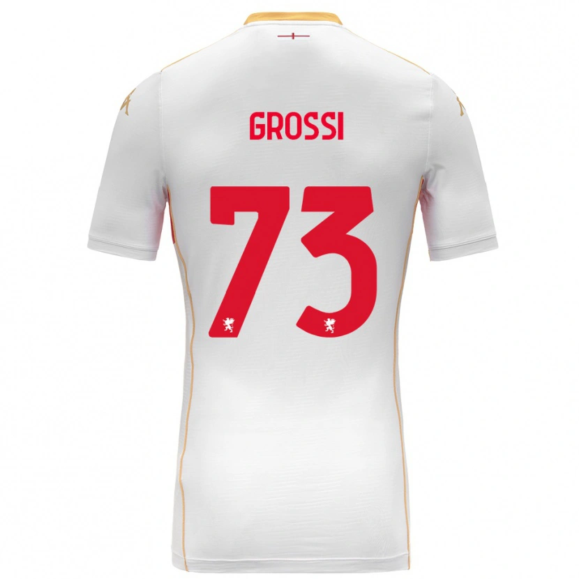 DanxenキッズJacopo Grossi#73ホワイト レッドアウェイシャツ2025/26ジャージーユニフォーム