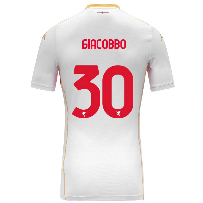 DanxenキッズGiulia Giacobbo#30ホワイト レッドアウェイシャツ2025/26ジャージーユニフォーム