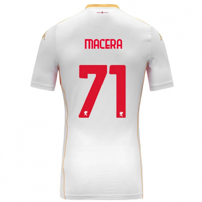 DanxenキッズMatilde Macera#71ホワイト レッドアウェイシャツ2025/26ジャージーユニフォーム