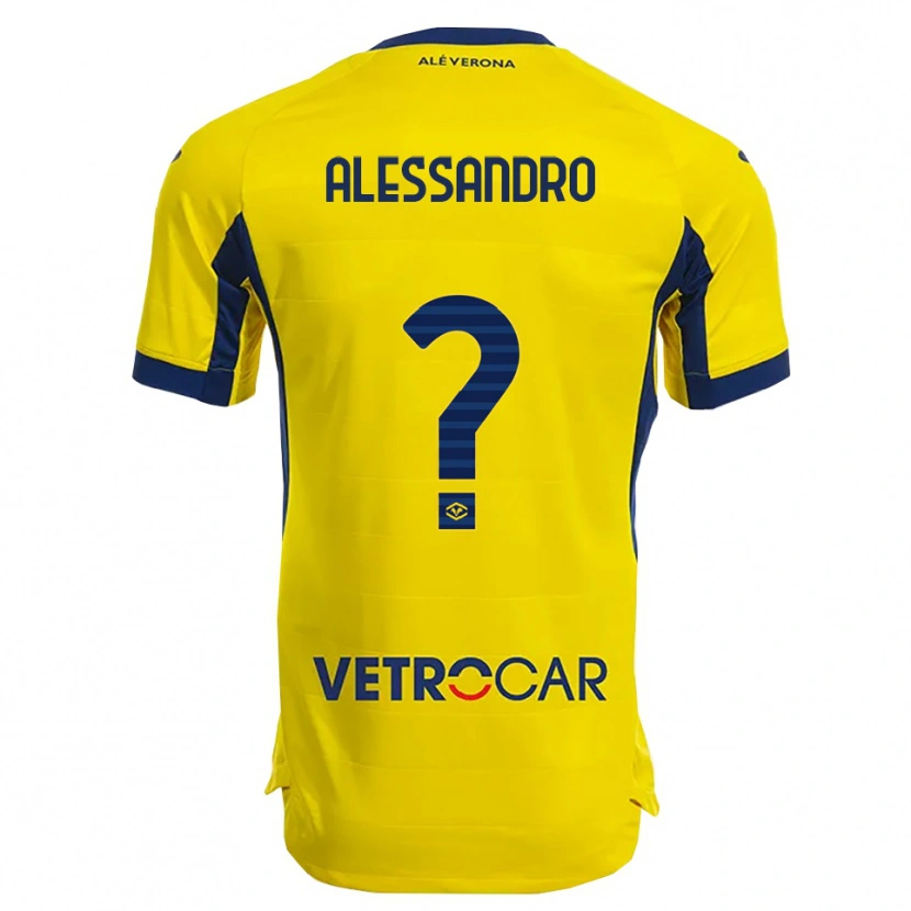 DanxenキッズAlessandro Mariani#0イエロー ネイビーアウェイシャツ2025/26ジャージーユニフォーム