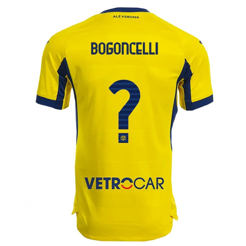 DanxenキッズPietro Bogoncelli#0イエロー ネイビーアウェイシャツ2025/26ジャージーユニフォーム
