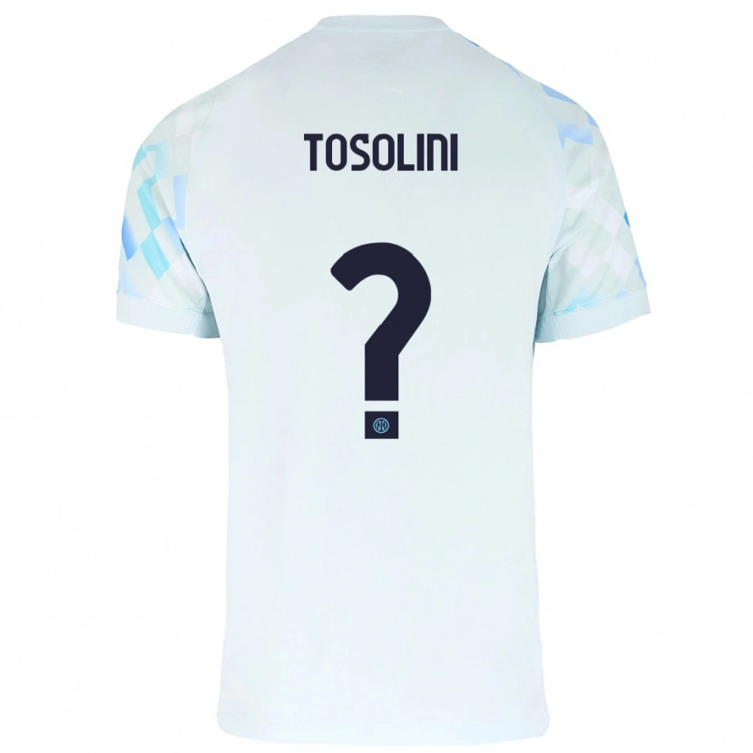 DanxenキッズNicolas Tosolini#0ホワイト ブルーアウェイシャツ2025/26ジャージーユニフォーム