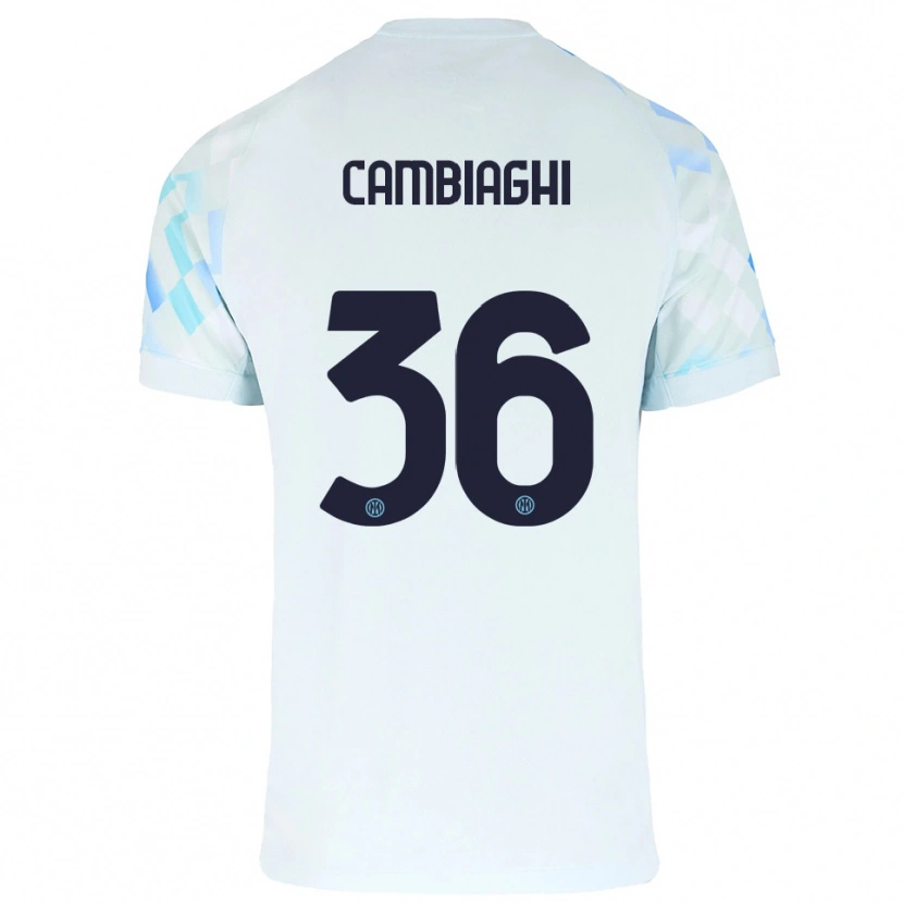 DanxenキッズMichela Cambiaghi#36ホワイト ブルーアウェイシャツ2025/26ジャージーユニフォーム