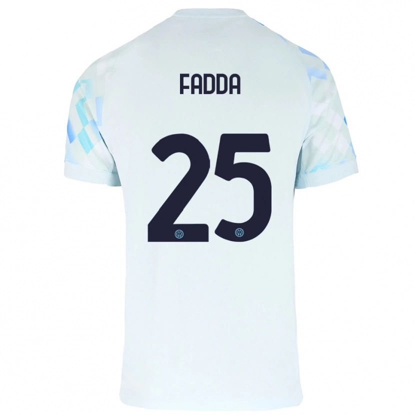 DanxenキッズPaola Fadda#25ホワイト ブルーアウェイシャツ2025/26ジャージーユニフォーム