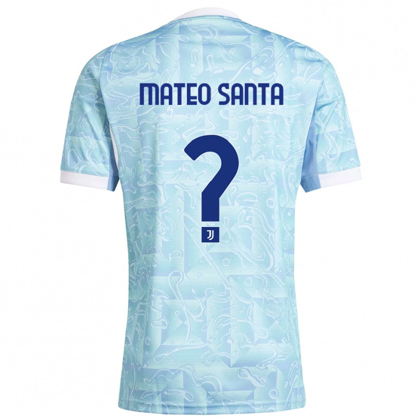 DanxenキッズMateo Santa Maria#0スカイブルー イエローアウェイシャツ2025/26ジャージーユニフォーム