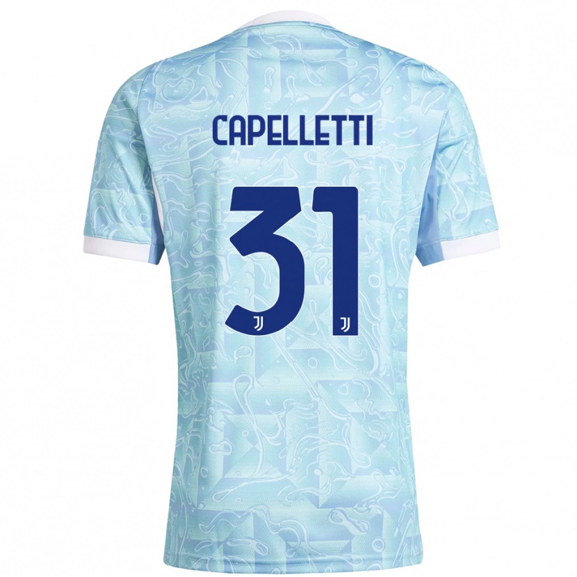 DanxenキッズAlessia Capelletti#31スカイブルー イエローアウェイシャツ2025/26ジャージーユニフォーム