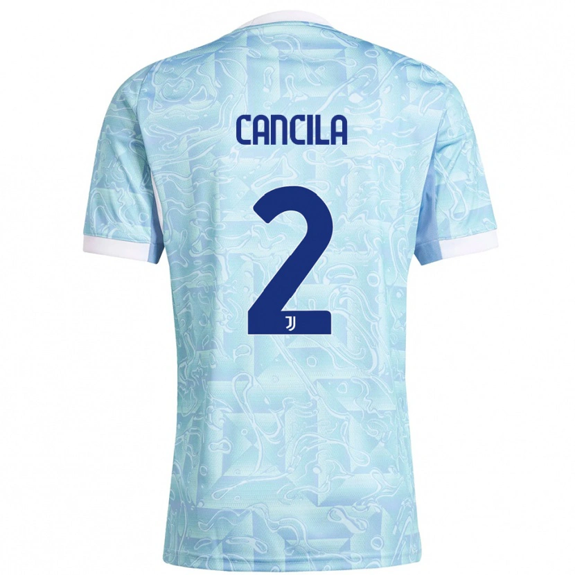 DanxenキッズLorenzo Cancila#2スカイブルー イエローアウェイシャツ2025/26ジャージーユニフォーム