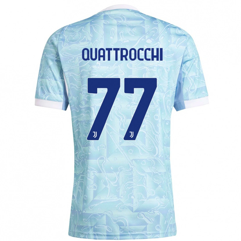 DanxenキッズJuan Ignacio Quattrocchi#77スカイブルー イエローアウェイシャツ2025/26ジャージーユニフォーム
