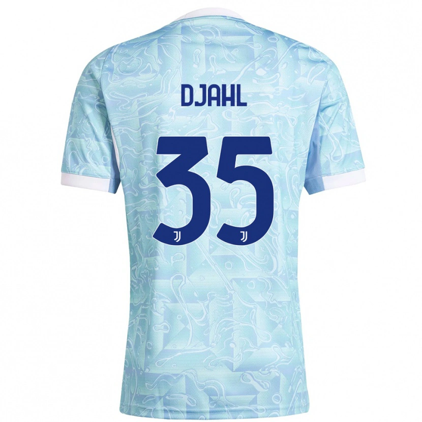 DanxenキッズRayan Djahl#35スカイブルー イエローアウェイシャツ2025/26ジャージーユニフォーム
