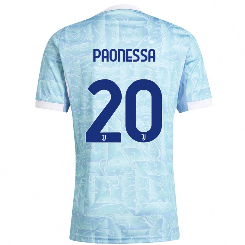 DanxenキッズRiccardo Paonessa#20スカイブルー イエローアウェイシャツ2025/26ジャージーユニフォーム