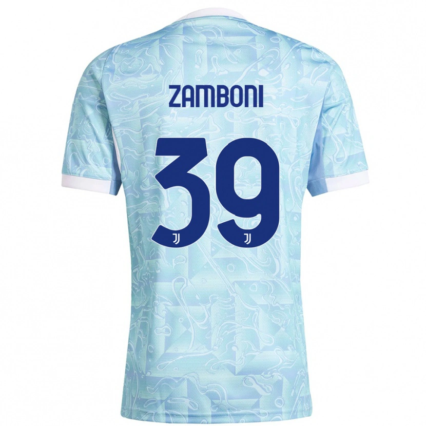 DanxenキッズMarta Zamboni#39スカイブルー イエローアウェイシャツ2025/26ジャージーユニフォーム