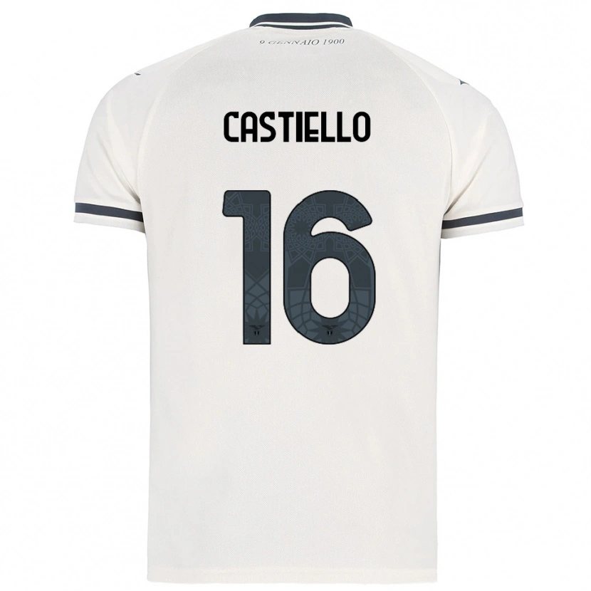 DanxenキッズAntonietta Castiello#16ホワイト ネイビーアウェイシャツ2025/26ジャージーユニフォーム