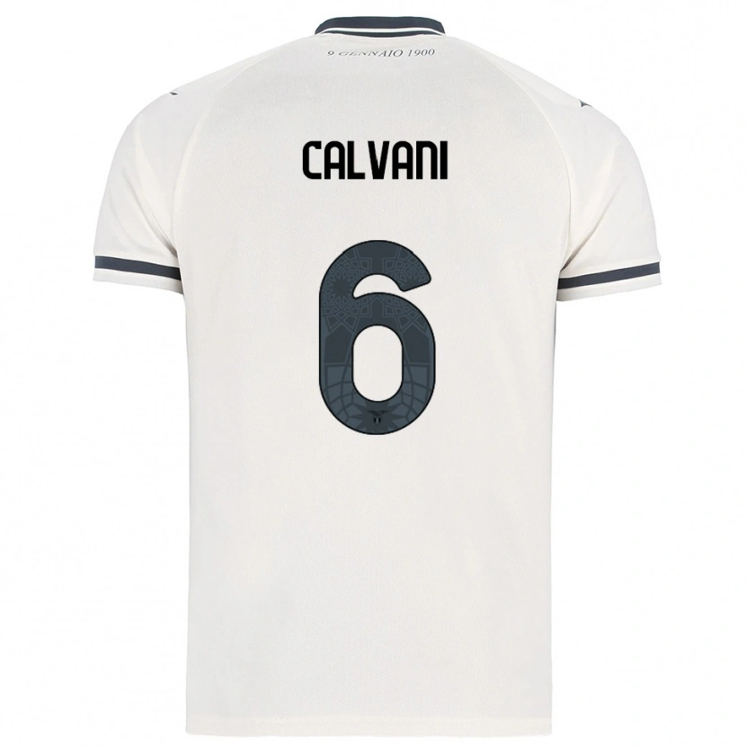 DanxenキッズLorenzo Calvani#6ホワイト ネイビーアウェイシャツ2025/26ジャージーユニフォーム