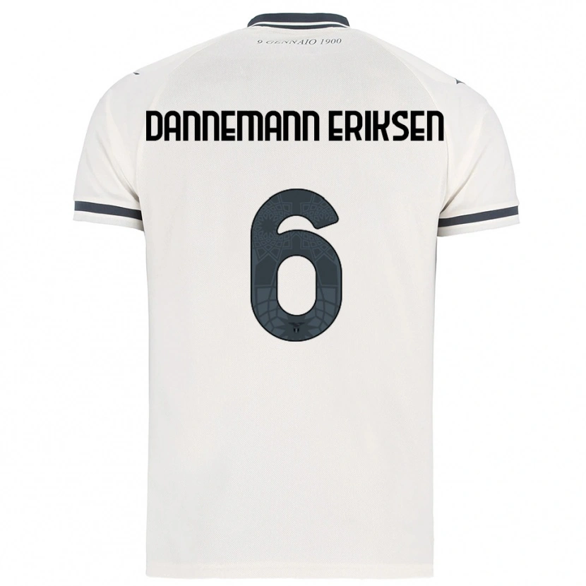 Danxenキッズルイーズ・エリクセン#6ホワイト ネイビーアウェイシャツ2025/26ジャージーユニフォーム