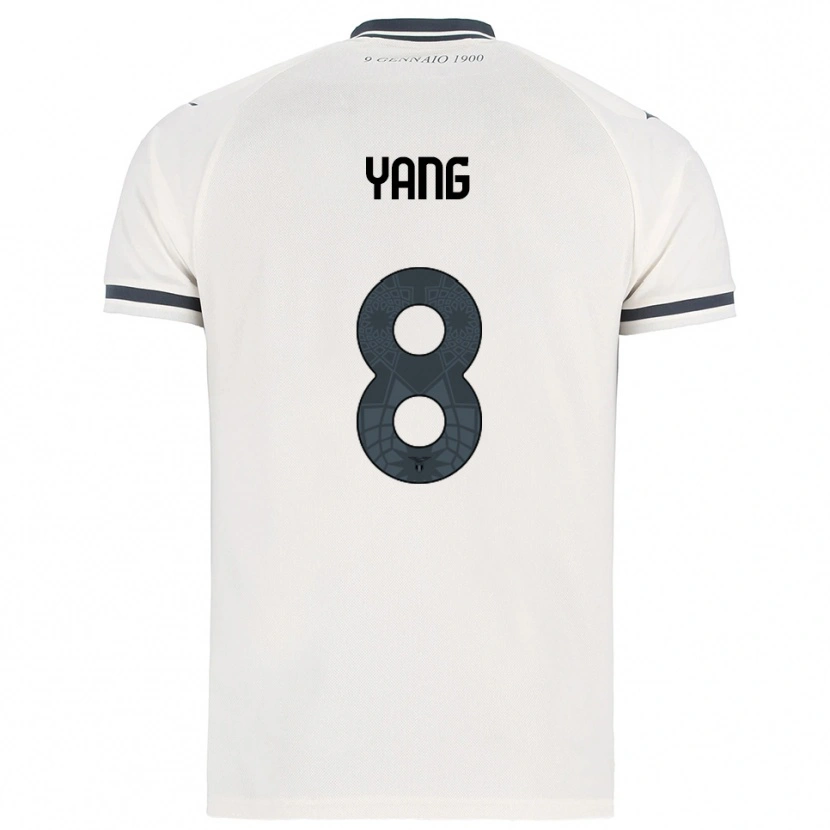 DanxenキッズLina Yang#8ホワイト ネイビーアウェイシャツ2025/26ジャージーユニフォーム