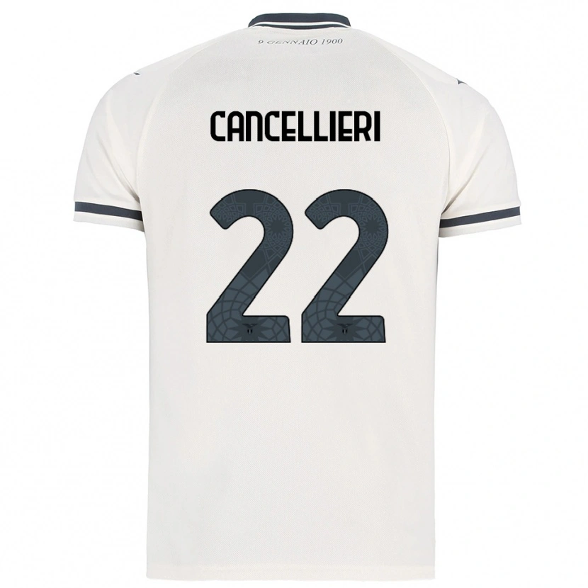 Danxenキッズマッテオ・カンチェッリエーリ#22ホワイト ネイビーアウェイシャツ2025/26ジャージーユニフォーム