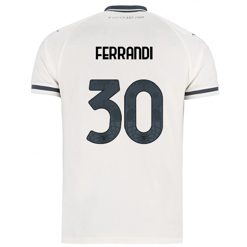 Danxenキッズジュリア・フェランディ#30ホワイト ネイビーアウェイシャツ2025/26ジャージーユニフォーム
