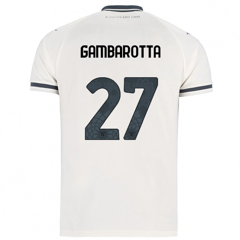 DanxenキッズMargot Gambarotta#27ホワイト ネイビーアウェイシャツ2025/26ジャージーユニフォーム