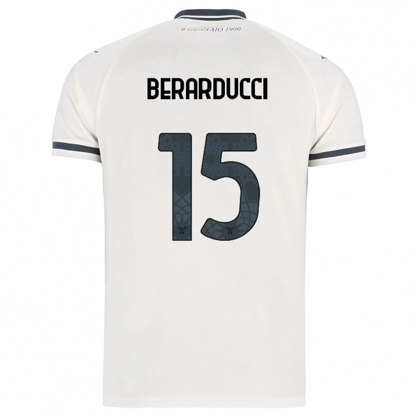 DanxenキッズMartina Berarducci#15ホワイト ネイビーアウェイシャツ2025/26ジャージーユニフォーム