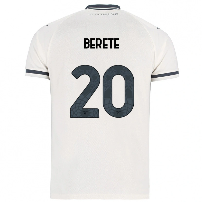 DanxenキッズMoustapha Berete#20ホワイト ネイビーアウェイシャツ2025/26ジャージーユニフォーム
